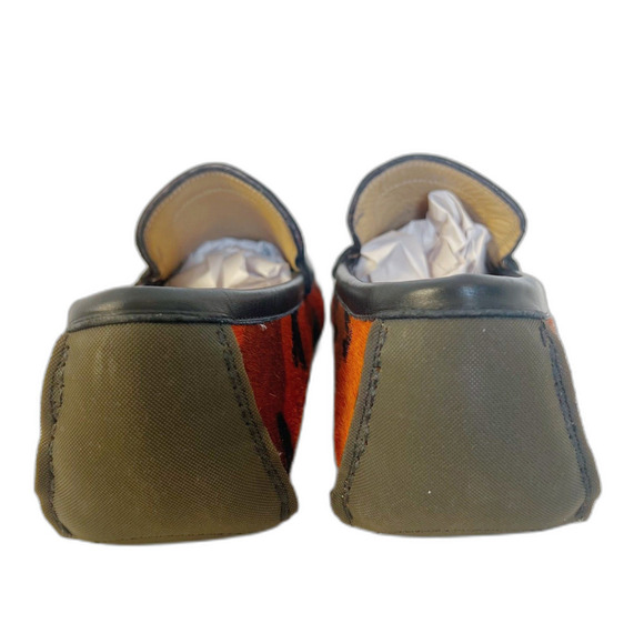 Harrys of London RARE Men\'s Orange Camo Calf Hair Loafers Driving Size 9.5 main image 3